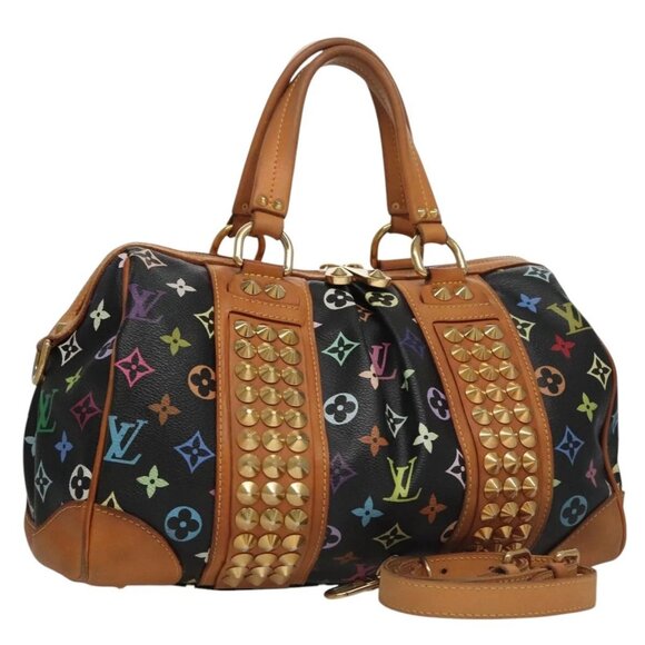 LOUIS VUITTON Monogram Multicolor Courtney MM Bag 2way Black M45642 Auth 107874V - Picture 1 of 16